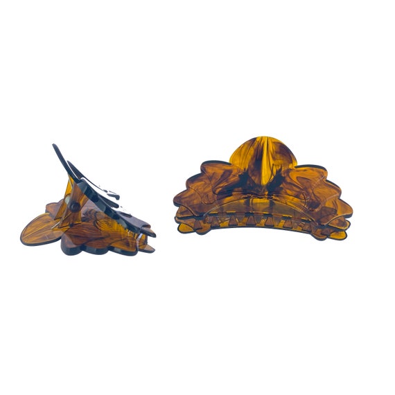 Celluloid Hair Claw Clips Set Small Black and Brown Elegant Hair Accessories Amazon.com: 2Pcs Small Medium Hair Claw Clips for Women  main image 3