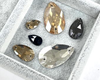 Strass da cucire a forma di goccia - Abbellimenti lucidi per progetti di cucito