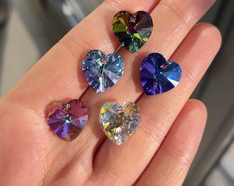 Ciondolo a forma di cuore Swarovski 6228 XILION, medio, 14 mm - Disponibile in diverse colorazioni e quantità.