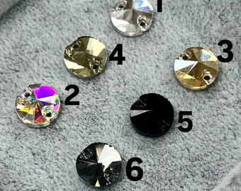 Strass da cucire rotondi Rivoli - Abbellimenti lucidi per progetti di cucito - 36 pezzi