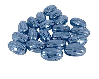 20 pcs German Beads , 24x14 mm , Vintage Plastic Beads ,