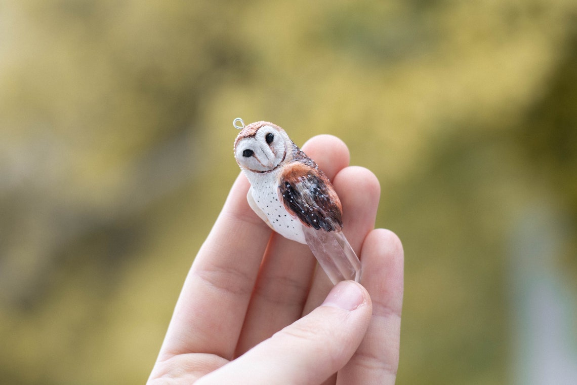 Halskette Barn Owl Owl Necklace Barn Owl Pendant Eule Vogel - Etsy