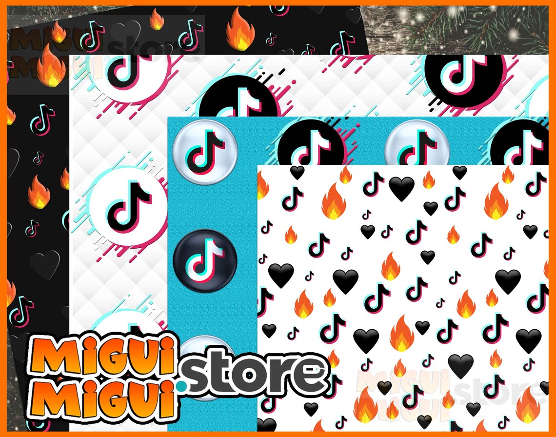 20 Tik Tok Paper Social Media Digital Paper Tik Tok Paper Etsy