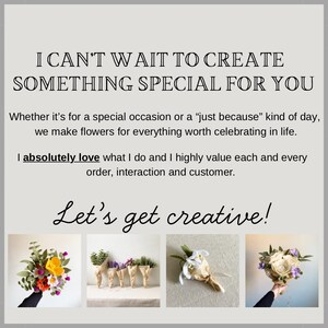 Felt daisy individual custom stem, build your own bouquet, get well flowers, sympathy, wedding, memorial, funeral, hypoallergenic image 6