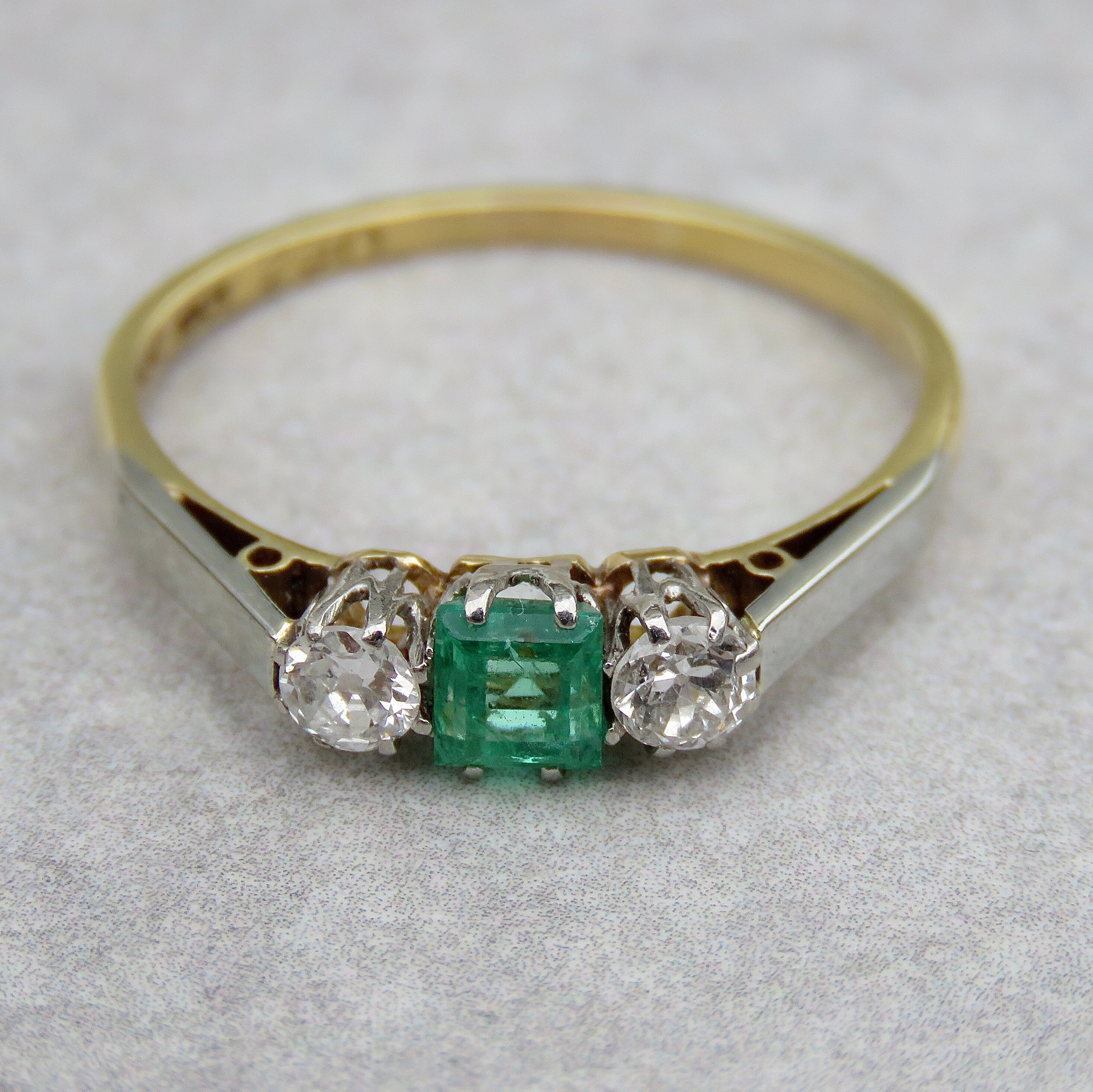 Smaragd Ring Gold Antik
