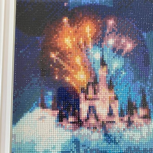 Completed & Framed Diamond Painting- Disney Castle