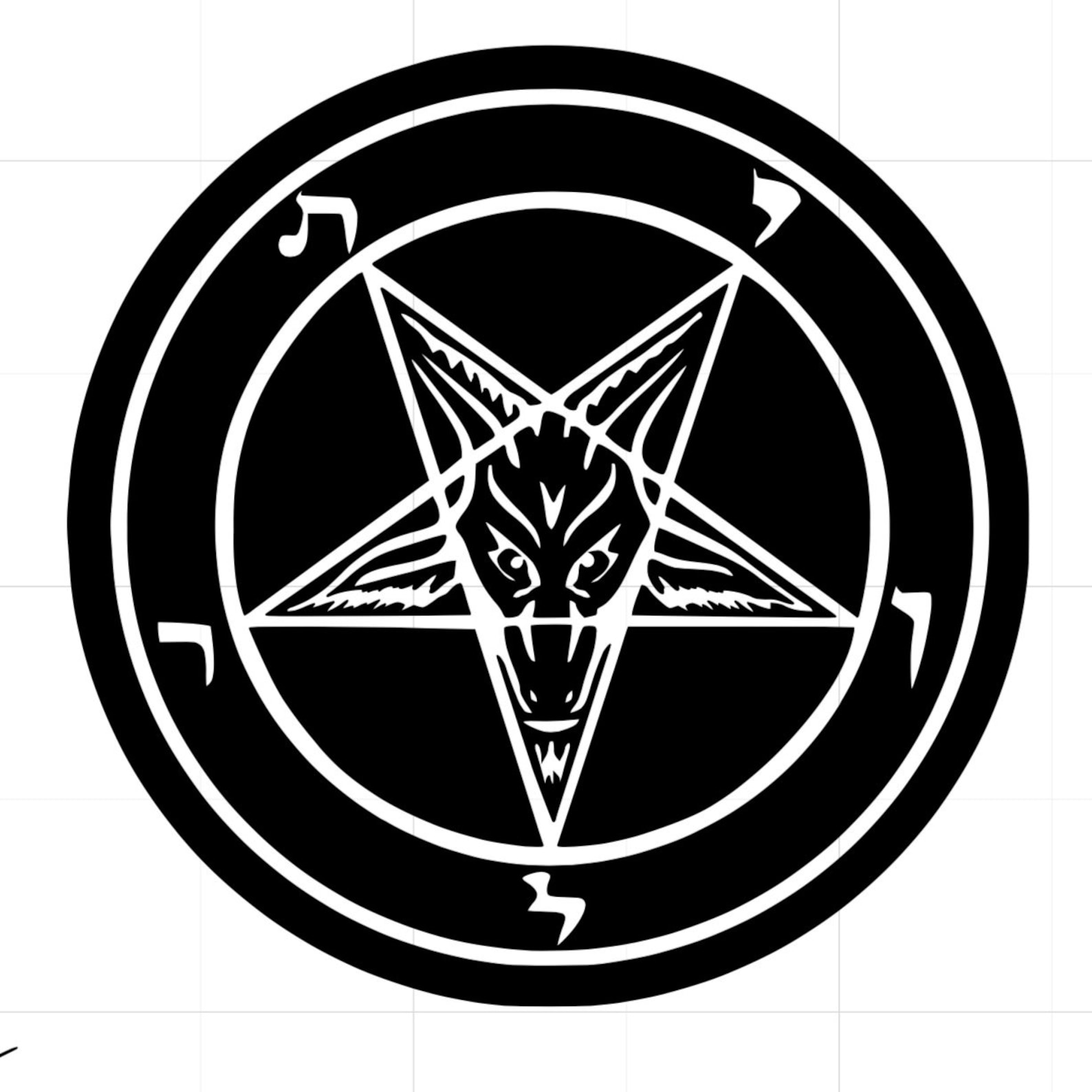 Baphomet Pentagram Custom Vinyl Decal Satan Anton Lavey Evil - Etsy