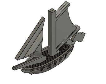 3D 2 Mast Blockade Runner Piratenschip Proxy voor Pirates CSG