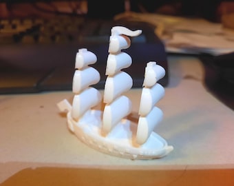 3D-geprinte scheepsmodellen voor piraten CSG - Ships of the Line