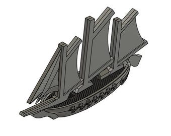 3D-mastschoener piratenschipproxy voor piraten CSG