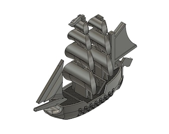 3D 4-mast galjoen piratenschipproxy voor piraten CSG