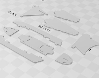 STL: 4 Mast Clipper-schip voor Pirates CSG