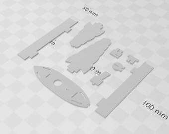 STL: 2-mast Torentjes Ironclad