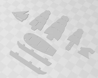 Light Frigate 3D-afdrukbaar model STL voor Pirates CSG