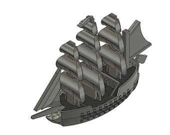 3D 5-mast galjoen piratenschipproxy voor piraten CSG