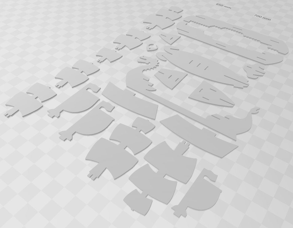 Rocks D Xebec - Onepiece - 3d Print 3D model 3D printable