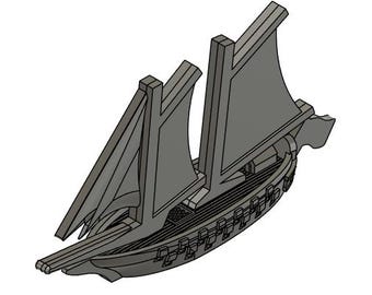 3D 2-mastschoener piratenschipproxy voor piraten CSG