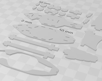 STL: 3-mast dubbele Gunbox Ironclad