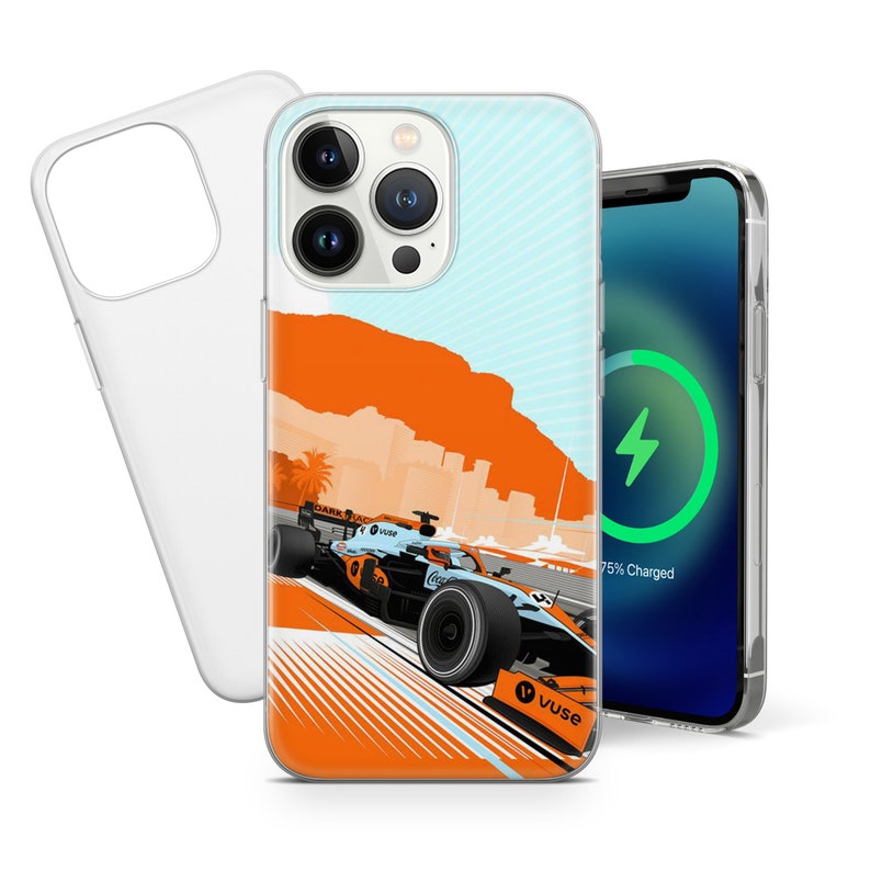 Formula Drivers Phone Case, McLaren Cover for iPhone 14Pro, 13, 12, 11, XR, 7, 8, Samsung S23, S22, S21FE, A53, A14, A13, Pixel 7, 6A 3