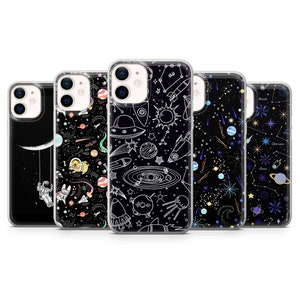 Funda de teléfono UFO Space Universe Stars para iPhone 14Pro, 13, 12, 11, XR, 7, 8, Samsung S23, S22, S21FE, A53, A14, A13, Pixel 7, 6A, 5
