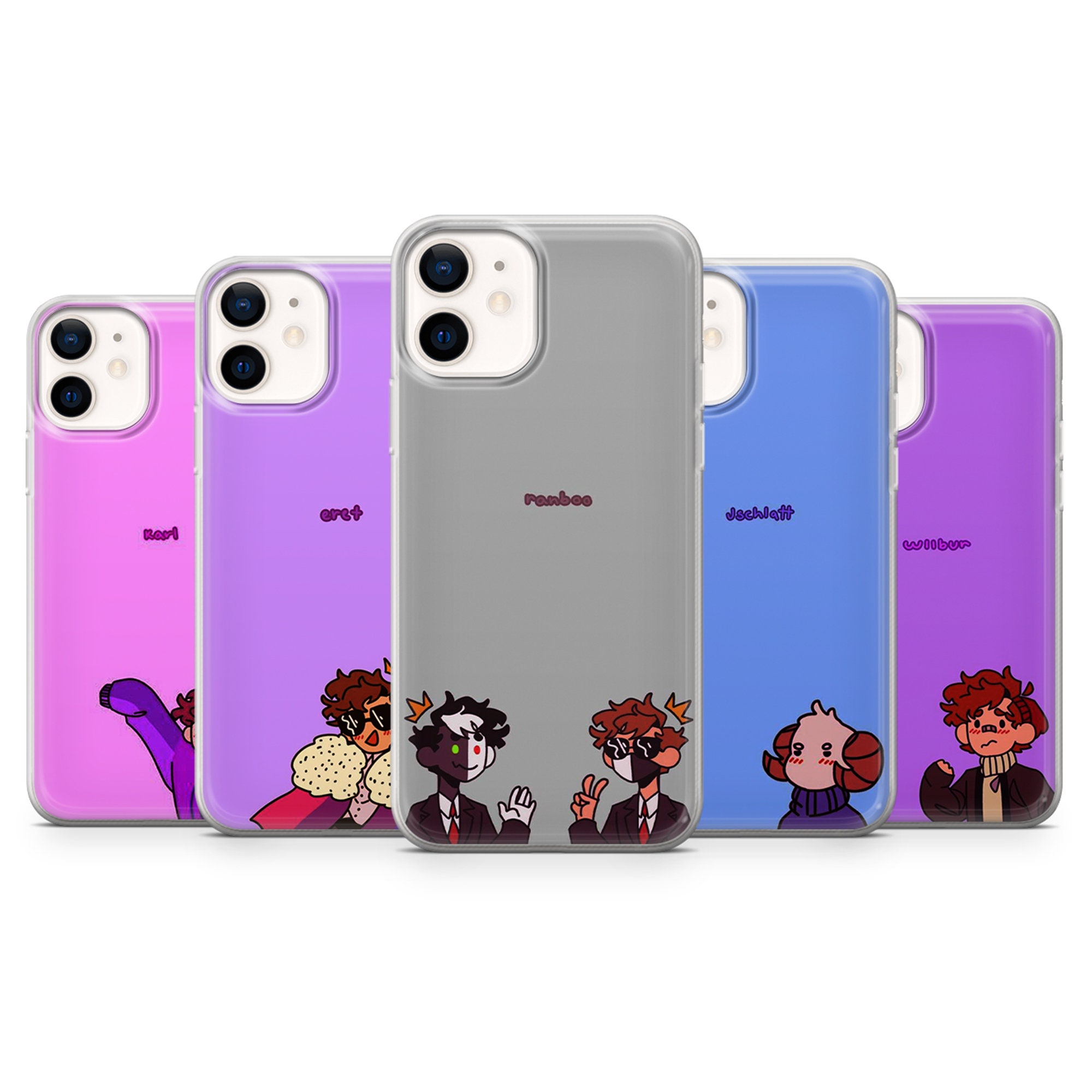  LEDSIX Phone Case Dream Mcyt Twitch Purple Sapnap Karl