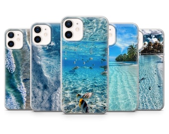 Ocean Blue Waves Phone Case for iPhone 14Pro, 13, 12, 11, XR, 7, 8, Samsung S23, S22, S21FE, A53, A14, A13, Pixel 7, 6A