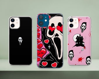 Horror Movie Phone Case, Screaming Face Case for iPhone 14Pro, 13, 12, 11, XR, 7, 8, Samsung S23, S22, S21FE, A53, A14, A13, Pixel 7, 6A