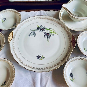 Old porcelain dessert service