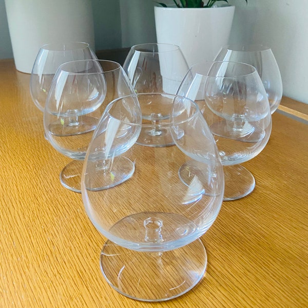 6 verres à cognac en cristal, forme ballon 40 cl