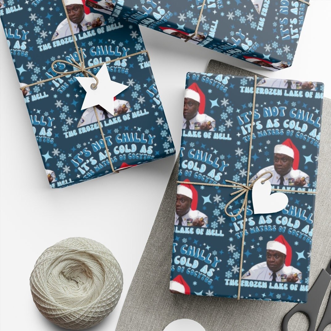 Captain Holt Gift Wrap, Brooklyn Nine Nine Christmas Wrapping Paper