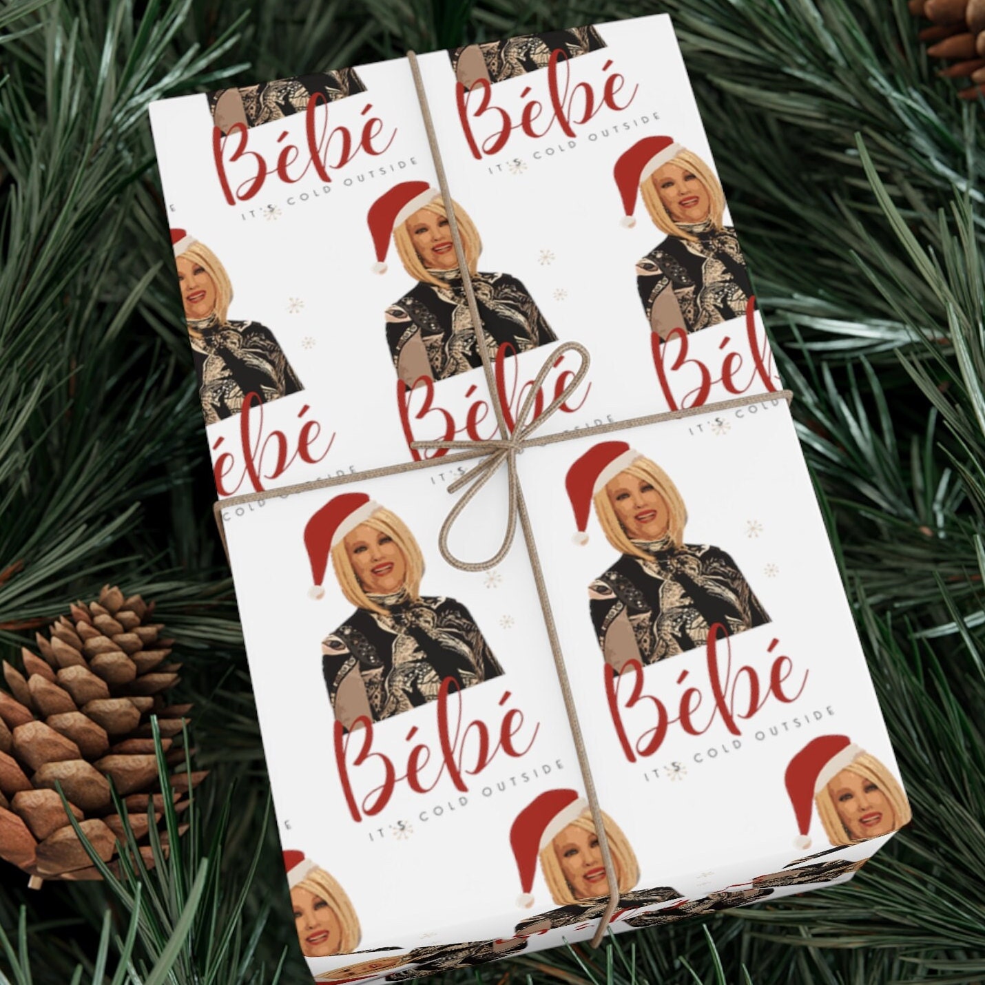 Bebe It's Cold Outside Wrapping Paper, Moira Rose Wrapping Paper