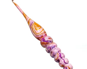 Rosewood Crochet Hooks mixed with Resin - Hand Turned Ergonomic Crochet Hooks - for Knitting Crocheting Accessories - Various Sizes