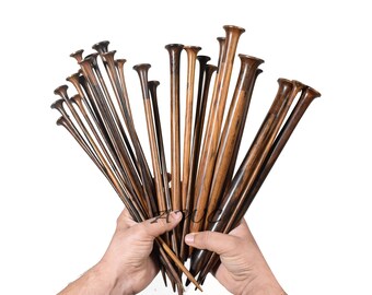 Set of 26 PCs(13 pairs) Single Point Needle Handmade Rosewood Knitting Needles of 12 inches Yarn Knitting Accessories