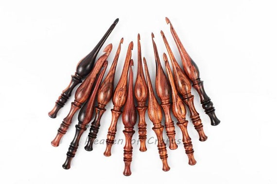 Set of 12 Crochet Hooks 4 Mm to 10 Mm Hand Turned Ergonomic Crochet Hooks  for Knitting Crocheting Accessories 