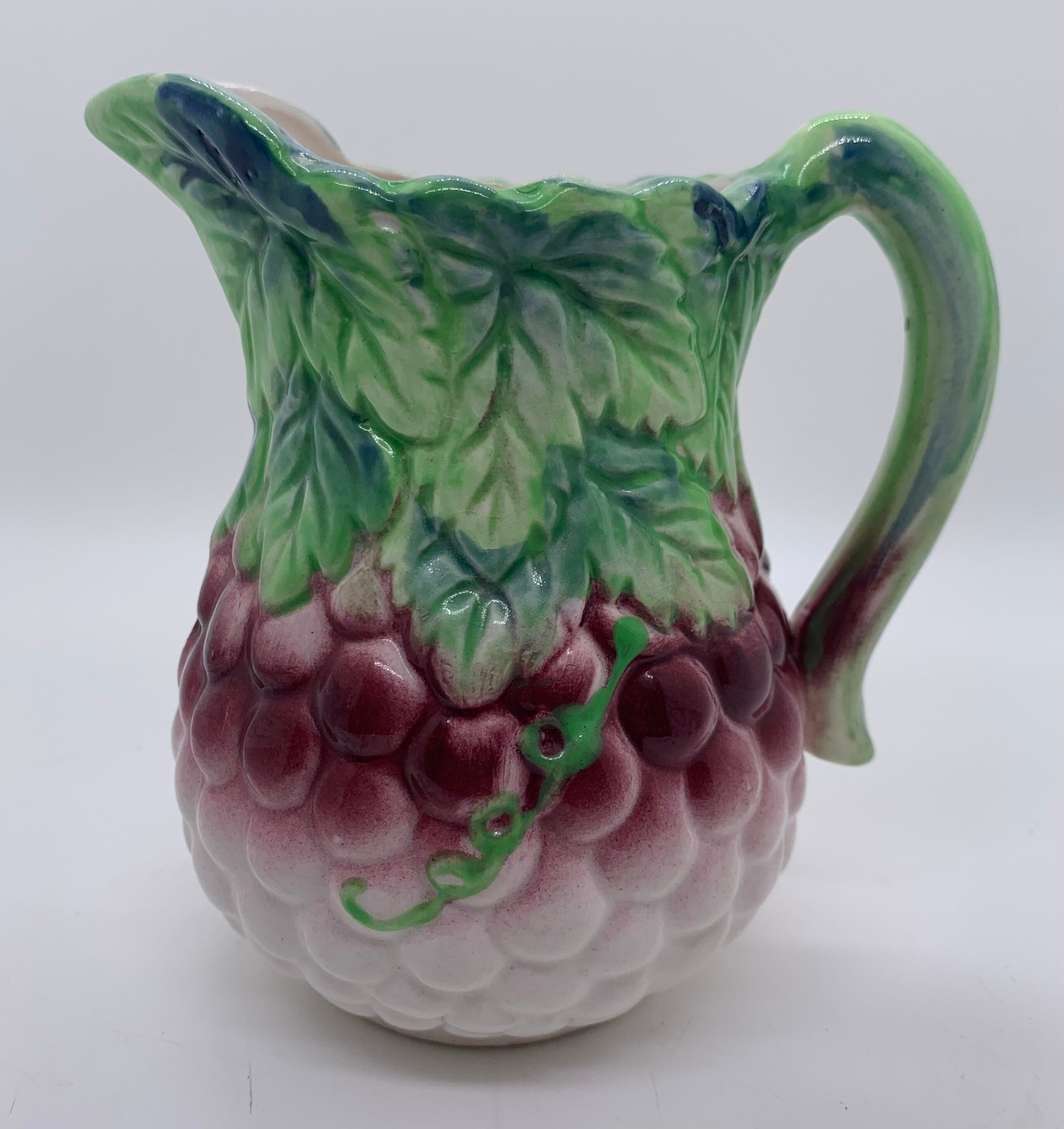 Vintage Ceramic Grape Cluster Pitcher Etsy