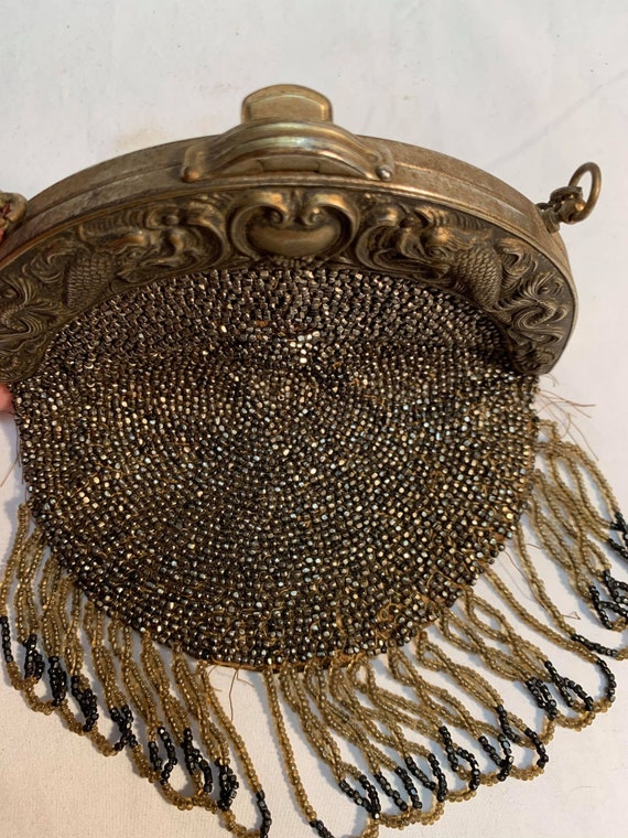 1920's Victorian Beaded Chatelaine Purse - image 2
