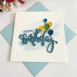 Quillingskarte | Geburtstagskarte | Happy Birthday Karte | Glückwunschkarte | Geschenk zum Geburtstag