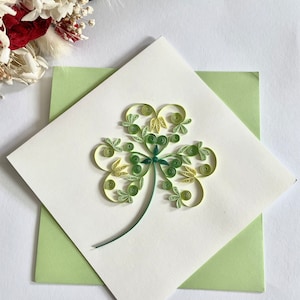 Glücksklee Quilling-Karte | Grußkarte| Viel Glück | Geburtstag| Glückwunsch | Geschenk