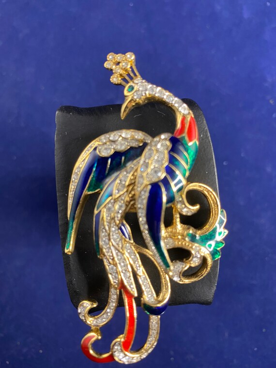 Stunning Attwood and Sawyer Peacock brooch