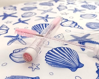 Travel lash brush, pink, lashes, self-care, make-up