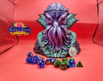 Mind Flayer Dice Vault, Made to Order, Custom Painted - Fate's End