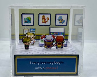 3D cube Diorama Pokmon " Every journey begins with a choice" 2