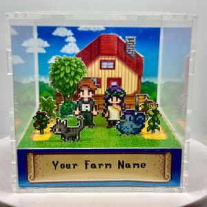 Customizable 3D Cube Diorama Stardew Valley Gift for Him Her
