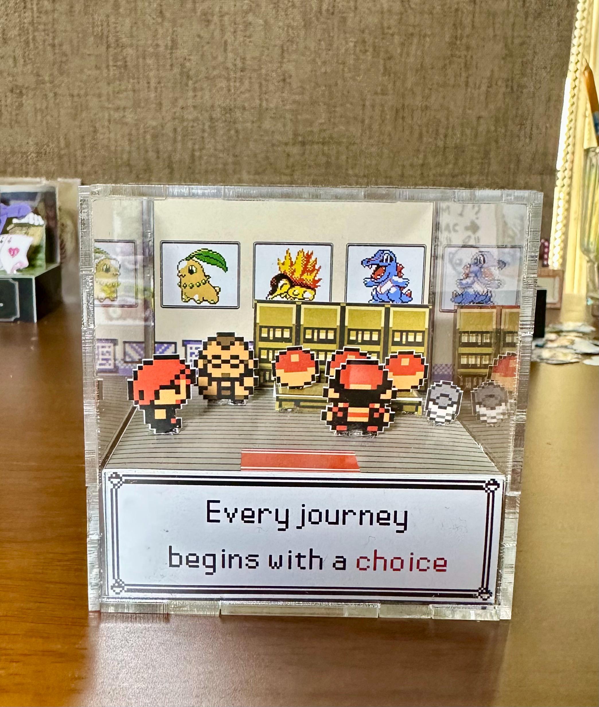3Dキューブジオラマポケモン「すべての旅は選択から始まる」 - Etsy 日本