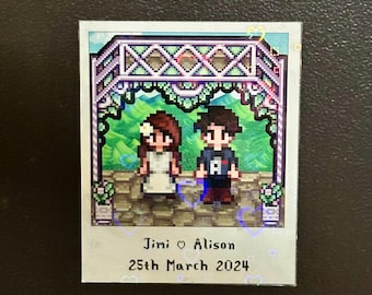 Aanpasbaar Stardew Valley Farmers-magneet jubileumcadeau voor hem/haar stel