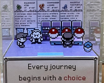 3D Cube Diorama Pokmon " Every journey begins with a choice"