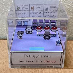 3D Cube Diorama Pokmon " Every journey begins with a choice"
