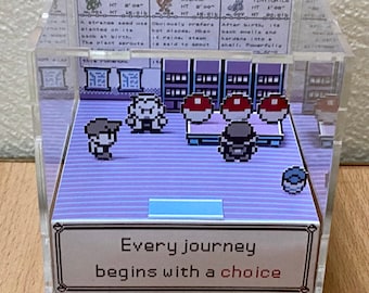 3D Cube Diorama Pokmon " Every journey begins with a choice"