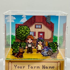 Stardew Valley PERSONNALISABLE - Diorama cube 3D - Cadeau pour les joueurs / lui / elle