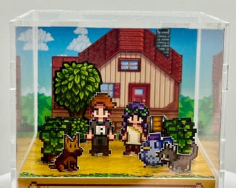 Stardew Valley PERSONALIZABLE - Diorama de cubo 3D - Regalo para jugadores / él / ella